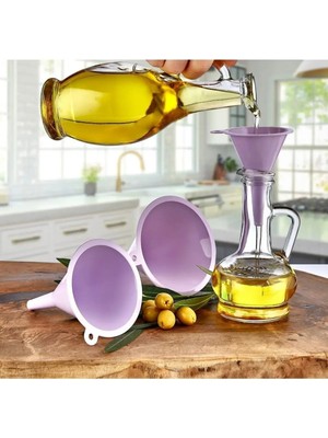 Mikasso 3'lü Huni Seti Pratik Saplı ve Askılı Huni Seti Plastik