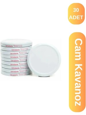 Mikasso Konserve Kapağı Kavanoz Kapağı Çift Silikonlu Şişe Kapağı 30 Adet Çelik Beyaz