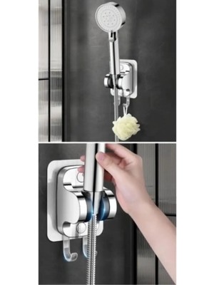 Mikasso Duvara Monte Çok Amaçlı Banyo Askısı Plastik Metalik