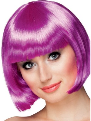 NessiWorld Mor Renk Parti Peruğu Küt Saç