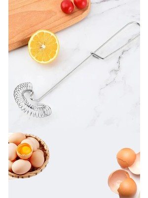 Mikasso Spiral Yaylı Pratik Yumurta Çırpıcı Tel Servis Sunum Pasta Seti Makarna Süzgeci Kepçe Takımı Kevgir