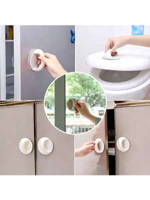 Mikasso 2 Adet Mobilya Hırdavat Kulp Sap Sürgü Pencere Kapı Dolap Kapağı Tutucu Tutacağı Yapışkanlı Tutacak