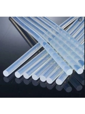 Mikasso Ince Silikon Çubuk Sıcak Silikon Tabanca Mumu Seffaf Silikon Mumu 10 Adet