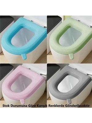 Mikasso Rahat ve Kullanışlı Yıkanabilir Klozet Kapağı Süngeri Su Geçirmez Üst Yüzey (Kalınlık 0.4cm)