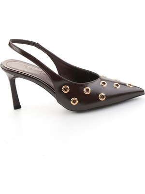 Bambi Kahve  Kadın Klasik Topuklu Ayakkabı K01565017042