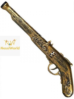 NessiWorld Eskitilmiş Desenli Plastik Oyuncak Korsan Tabancası 40 cm