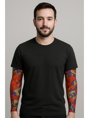 NessiWorld Giyilebilir Kol Dövmesi Çorap Dövme 3D Baskılı Kol Bacak Dövme 2 Adet Model 4