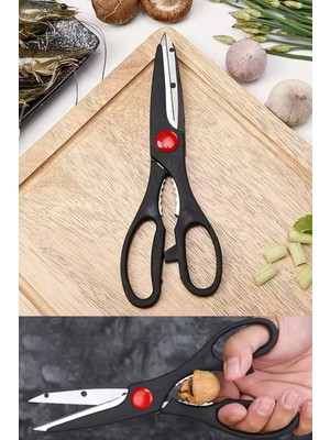 Mikasso Mutfak Makası Balık Tavuk Sebze Doğrama Makası Çelik