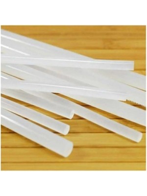 Mikasso 10 Adet Ince Silikon Çubuk Sıcak Silikon Tabanca Mumu Seffaf Silikon Mumu