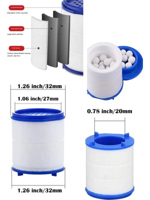 Mikasso 1 Adet Su Tasarruflu Musluk Başlığı Filtresi Su Arıtma Filtresi Pas Tortu ve Kireç Önleyici Filtre