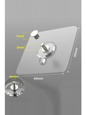 Mikasso Kendinden Yapışkanlı Duvar Kancaları Ultra Güçlü Vantuzlu Şeffaf Duvar Askıları (2 Adet) Plastik Bey