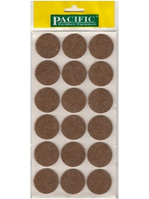 Mikasso Yapışkanlı Masa Sandalye Keçesi Zemin Koruyucu Keçe Yuvarlak 1 Paket (35 Mm) Kahverengi