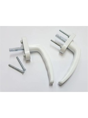 Mikasso Pimapen Pvc Pencere Kapı Kolu Pimapen Kol Tekli Kol Beyaz (2 Adet) Plastik