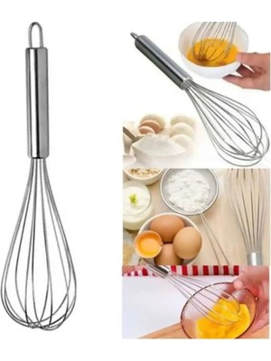 Mikasso Paslanmaz 25CM Çırpıcı Paslanmaz Çelik