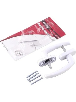 Mikasso Bul-Max Plastik Pencere Kolu Alüminyum Beyaz 2'li (3X11X14CM) - Plastik Gövde Plastik