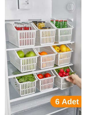 Mikasso 6 Adet - Buzdolabı / Dolap Içi Düzenleyici Organizer Plastik Tr