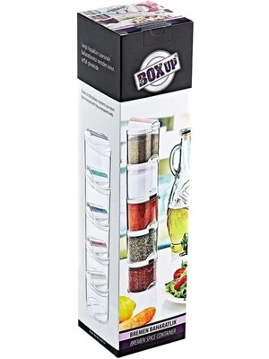 Mikasso FT-050 Bremen 5 Katlı Baharatlık Plastik Beyaz