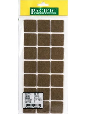 Mikasso 30X30 mm Yapışkanlı Keçe Mobilya Masa Sandalye Parke Zemin Koruyu Kaydırmaz Keçe (21LI Paket) Kahver