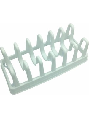 Mikasso Raf Içi Tencere Kapak Düzenleyicisi 6 Bölmeli Plastik Beyaz