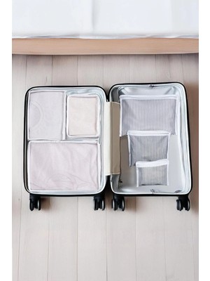 Mikasso 6'lı Bavul Valiz Organizer - Yeni Doğan Hastane Seti Desenli Anne Bebek Valiz Içi Düzenleyici Hurç T