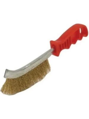 Mikasso Eğri Saplı Tel Fırça Tek Sıra ( Plastik Saplı) Karışık