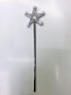 NessiWorld Yıldız Peri Asası Sihirli Değnek Beyaz Ponponlu