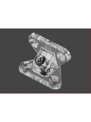 Mikasso 10 Adet Plastik Dereceli Köşe Bağlantı Şeffaf (Kelebek Çektirme) Mobilya Bağlantı Elemanları Gri