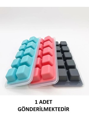 Mikasso 1 Adet Bas Parmak Silikon Buz Kalıbı 12 Bölmeli Buz Kalıbı Silikon Buzluk Plastik