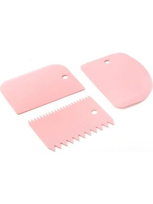 Mikasso Hamur Kesici Kazıyıcı Dekoratör Set 3'lü Plastik