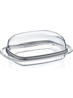 Mikasso Şeffaf Tereyağlık ve Peynirlik (5 Pp Plastik) Plastik Turuncu