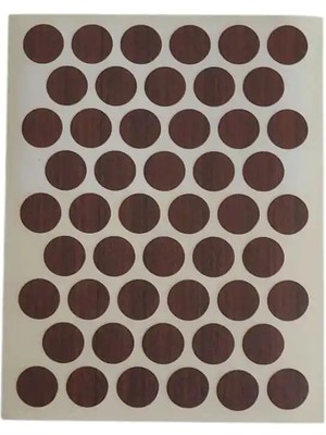 Mikasso Yapışkanlı Vida Gizleme Yapıştırma Vida Tapası Tıpası(50 Adet) - Maun Çok Renkli