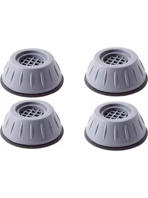 Mikasso 4 Lü Çamaşır Makinesi Titreşim Sallantı Önleyici Engelleyici Ayak Gri