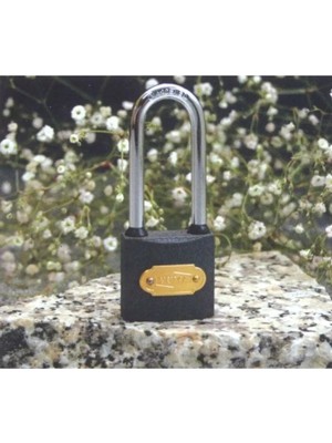 Mikasso Gri Döküm Uzun Kancalı Asma Kilit 32MM