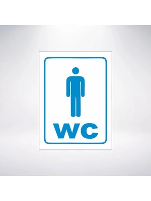 Mikasso Wc Erkek 21X35 Arkası Sticker