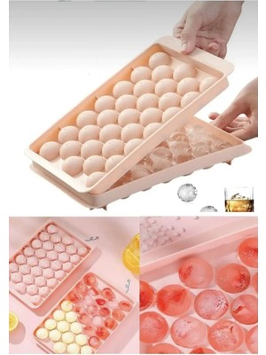 Mikasso 33 Hazneli Küre Buz Kalıbı 20-12 cm 11 x 7 Plastik Görseldeki ile Aynıdır. Tr Plastik