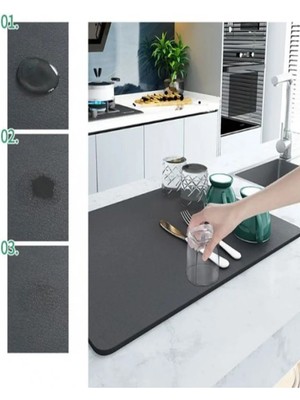 Mikasso Mutfak Tezgah Üstü Su Emici Mat 35X45 cm Plastik Çok Renkli