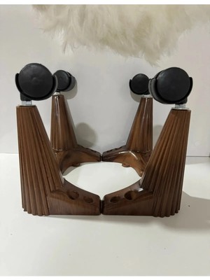 Mikasso Tekerlekli Sehpa Masa Ayağı,akıllı Sehpa Ayağı, Sihirli Sehpa Ayağı Ceviz 4 Adet 360 Derece 20 cm Ka