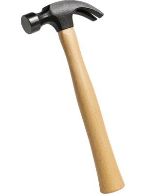 Mikasso 320GR Profesyonel Çatal Ağızlı Ahşap Sap Claw Çekiç 12CM Çelik Ergonomik Çivi Sökme Çakma Dayanıklı