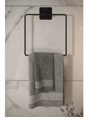 Mikasso Yapışkanlı Siyah Kare Havluluk Siyah