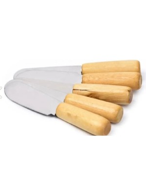 Mikasso 6lı Ahşap Saplı Tereyağı Sürme ve Kahvaltı Bıçağı 10CM Paslanmaz Çelik