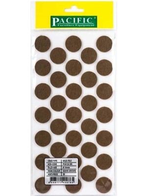 Mikasso Yapışkanlı Masa Sandalye Keçesi Zemin Koruyucu Keçe Yuvarlak 1 Paket (24 Mm) Kahverengi