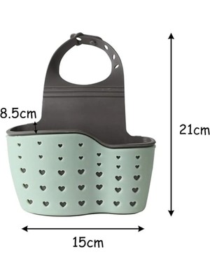 Mikasso Asılı Sepet, Lavabo Sünger Askılığı, Lavabo Düzenleyici,saklama Kutusu, Asılabilir 1 Adet M-1889 Pla