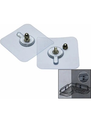 Mikasso 4 Adet Yapışkanlı Duvar Kancası Vidalı, Duvar Askısı - Duvar, Kapı Arkası, Mutfak ve Banyo Kancaları