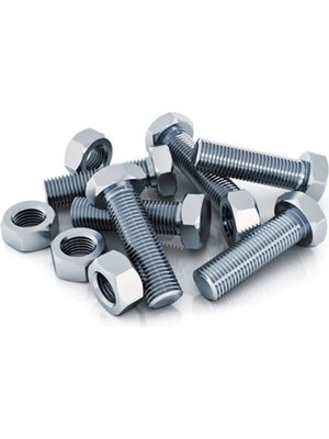 Mikasso Somunlu Civata / Civata 6 x 40 Mm. Somunları ile Birlikte/ 10 Nu. Anahtara Göre ( 25 Adet )