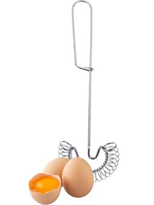 Mikasso Paslanmaz Çelik Çırpıcı Krom Metal Saplı Çırpıcı Yumurta Süt Karıştırıcı Tel Çırpıcı Sofra % Mutfak