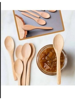 Mikasso 6'lı Ahşap Tahta Baharat ve Bal Kaşığı FMA03454 Çelik Kahverengi