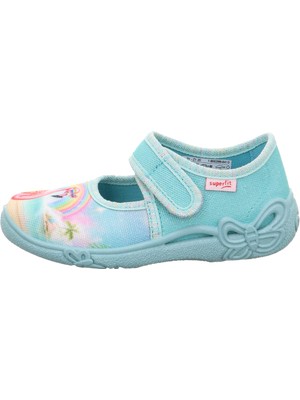 Superfit Belinda Kız Çocuk Ev Kreş Ayakkabısı Flamingo - Turkuaz 800288-8410