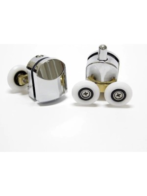 Mikasso 2'li Cam Duşakabin Tekeri Alt Üst Plastik