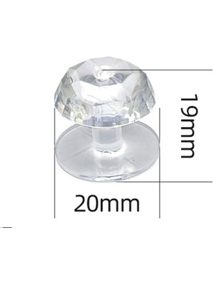 NessiWorld 4 Adet Kristal Tasarımlı Çok Amaçlı Yapışkanlı Tutacak Buton