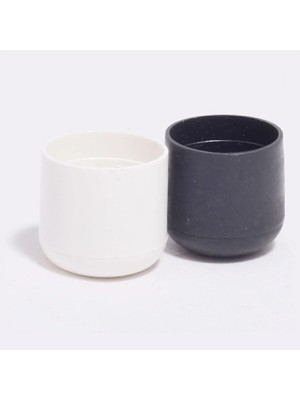 Mikasso Plastik Sandalye Profil Ayak Pabucu 16'lık 20'li Siyah